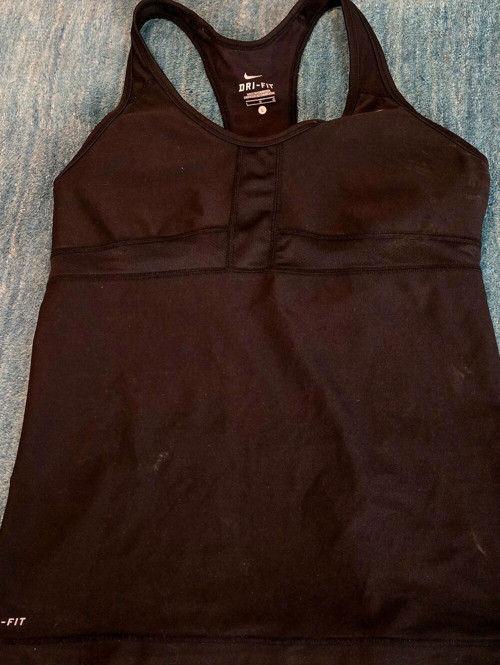 Nike Black Dri-FIT Built-In Shelf Bra Racerback Tank